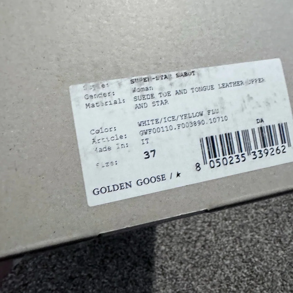 FINAL⬇️NWB😍Golden Goose White Sneakers with Neon Green Star - Picture 12 of 12